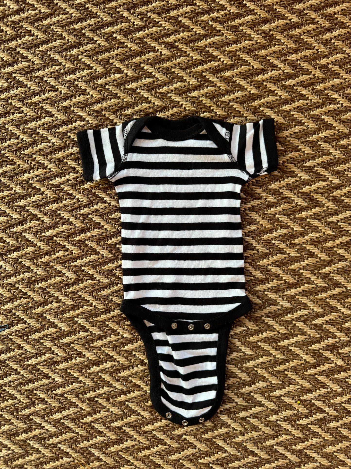 Black and White Stripe Baby Bodysuit
