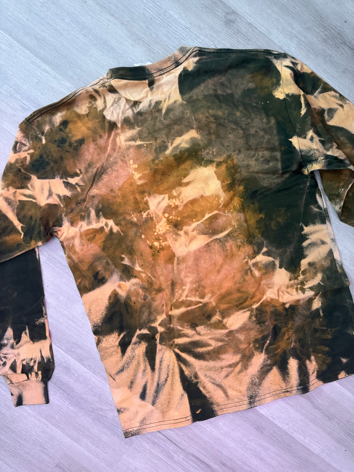Forest Green Bleached Yeezus Skeleton Rose Shirt
