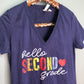 Hello Second Grade Teacher Tee