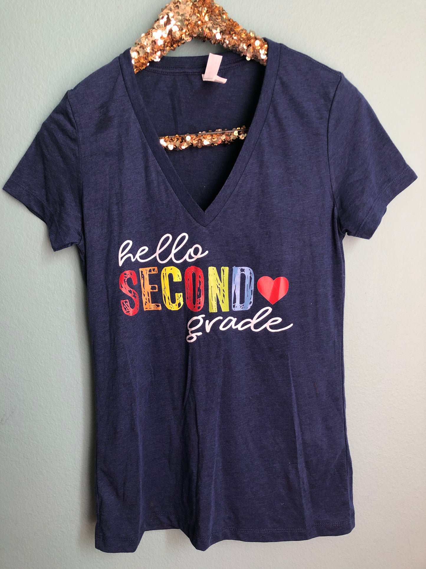 Hello Second Grade Teacher Tee
