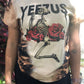 Black Bleached Yeezus Skeleton Rose Shirt