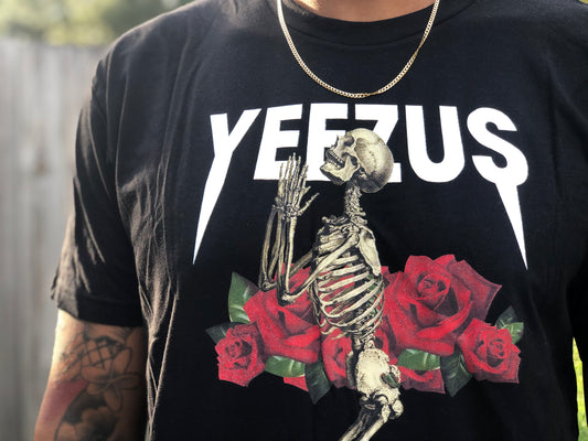 Yeezus Skeleton Rose Tee