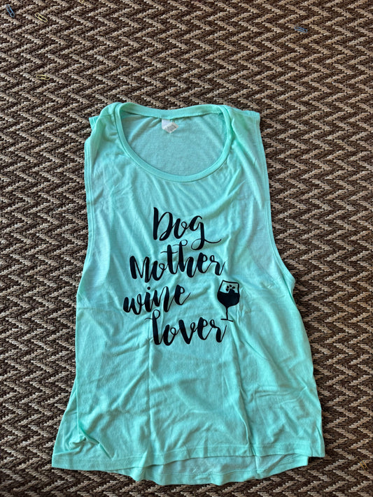 Dog Mother Wine Lover Muscle Tank