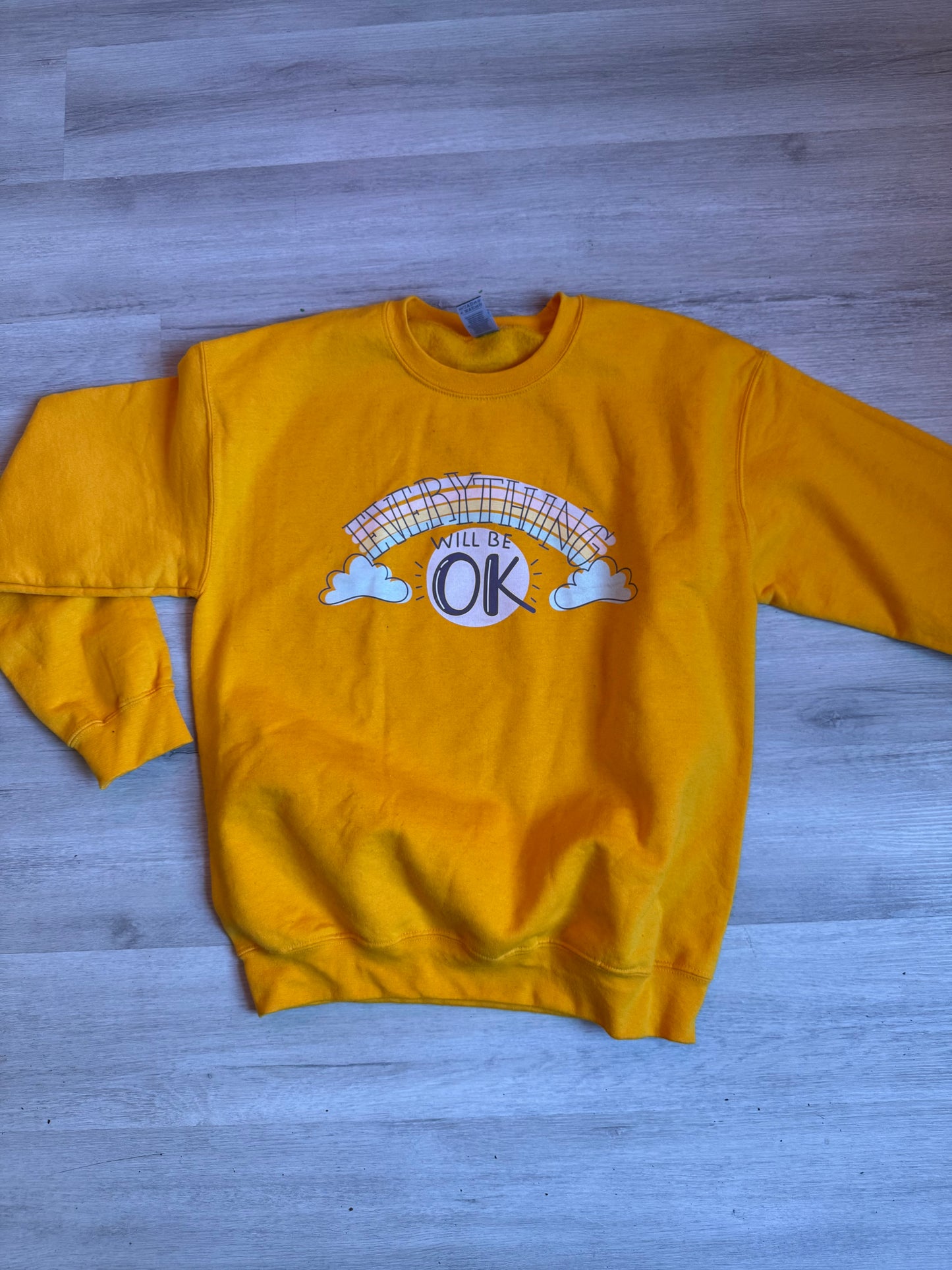 Everything Will Be Okay Mental Health Crewneck Sweater 🧠✨