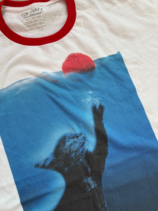 Cat with Yarn Tee – JAWS Cover Inspired