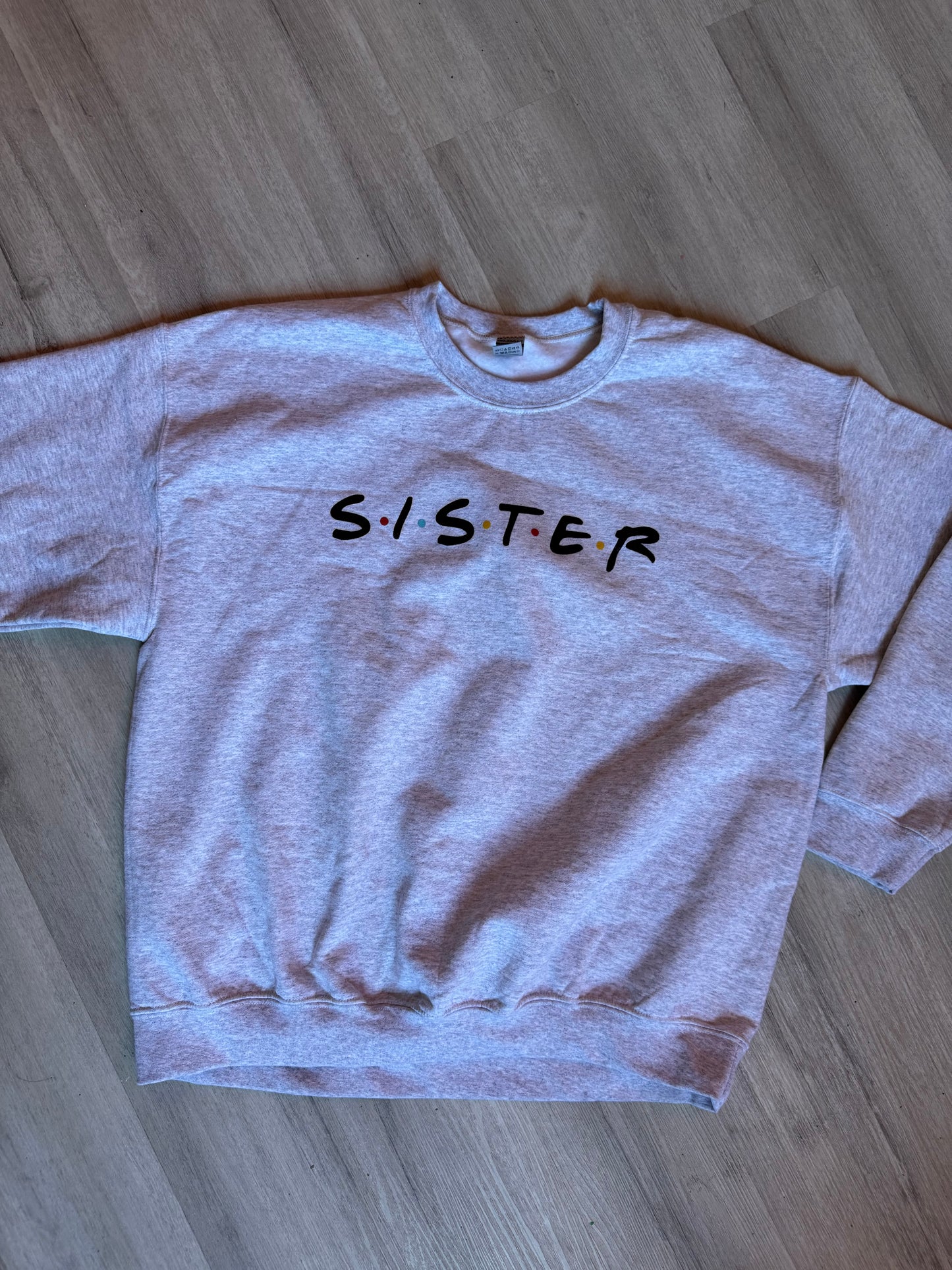 Sister Friends Theme Crewneck Sweater