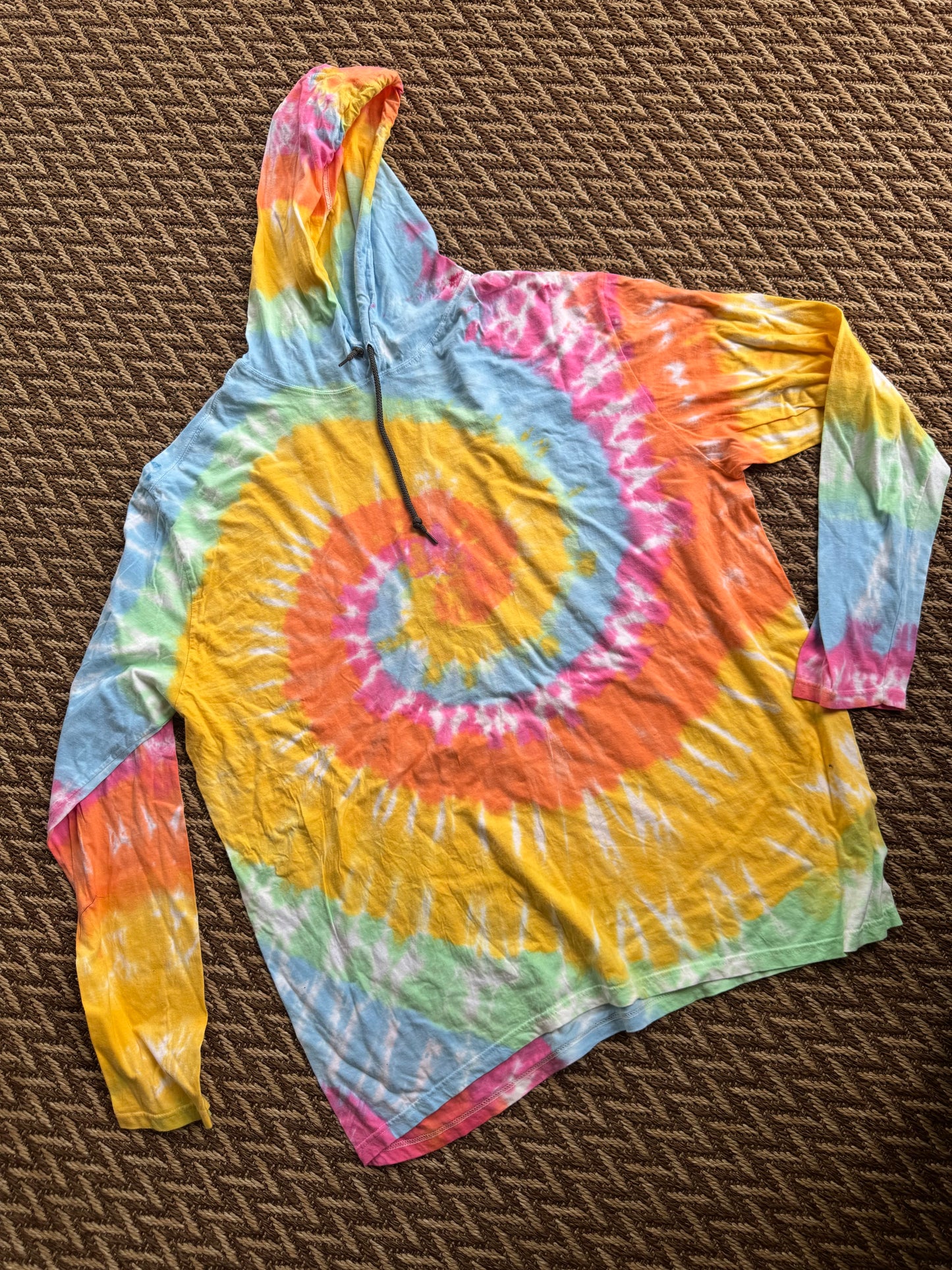 Tie Dye Hooded Long Sleeve Tee