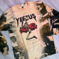Forest Green Bleached Yeezus Skeleton Rose Shirt