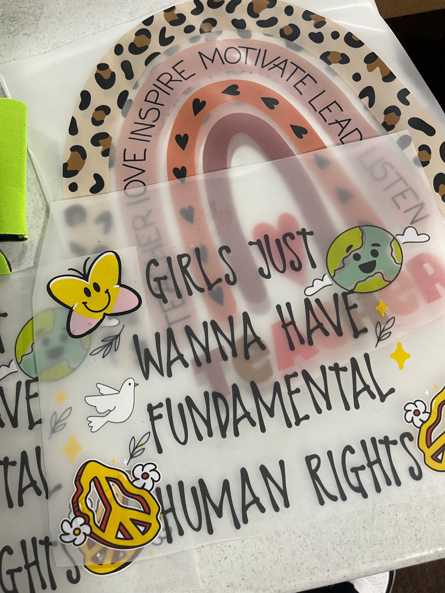 Girls just wanna have fundamental human rights DTF transfer