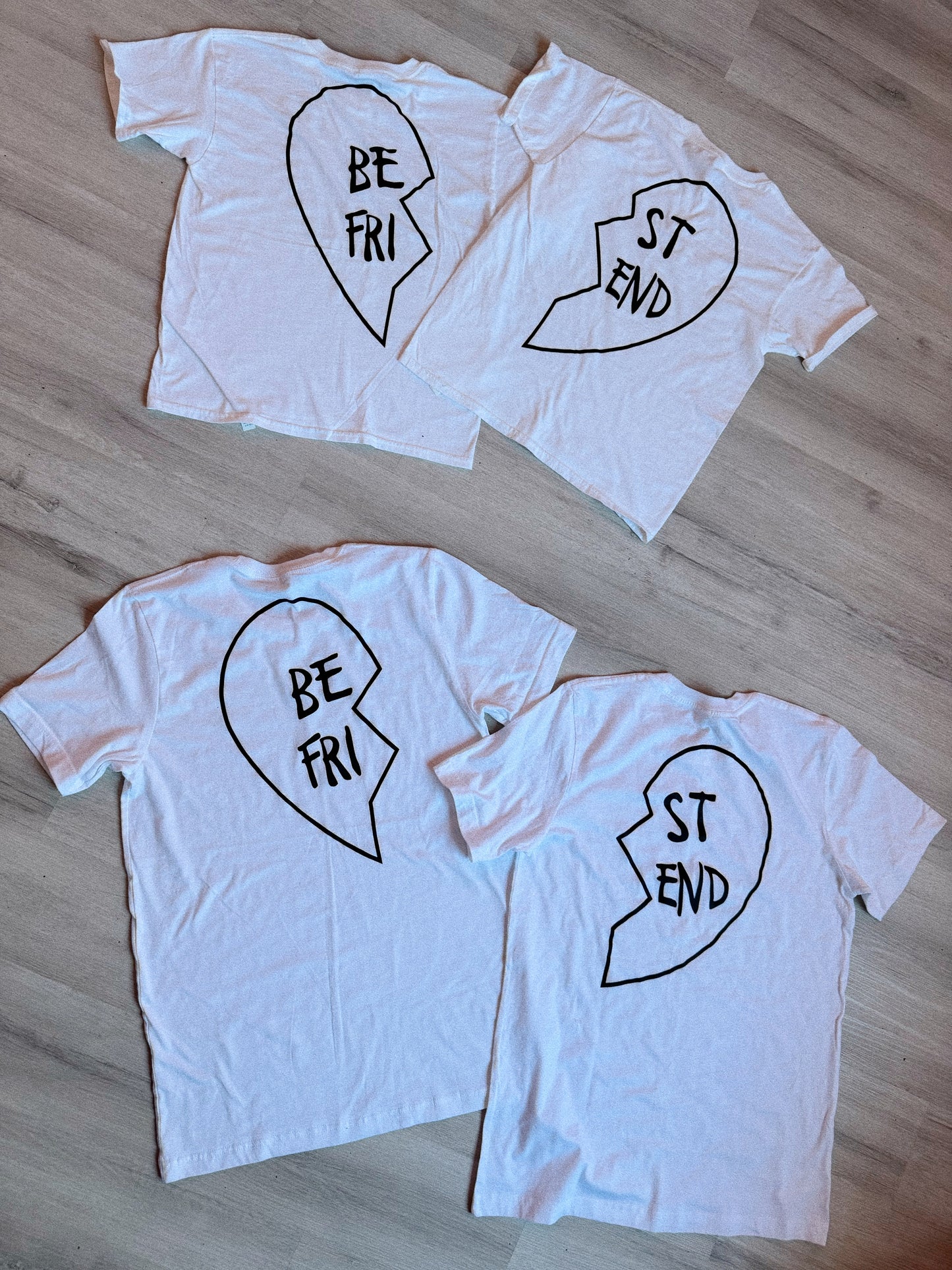Matching Best Friend Heart Shirts