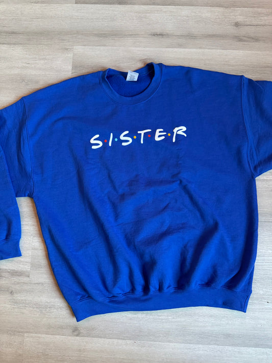 Sister Friends Theme Crewneck Sweater