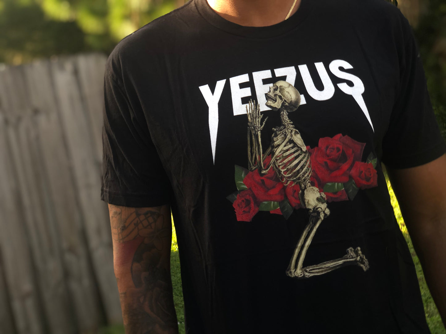 Yeezus Skeleton Rose Tee