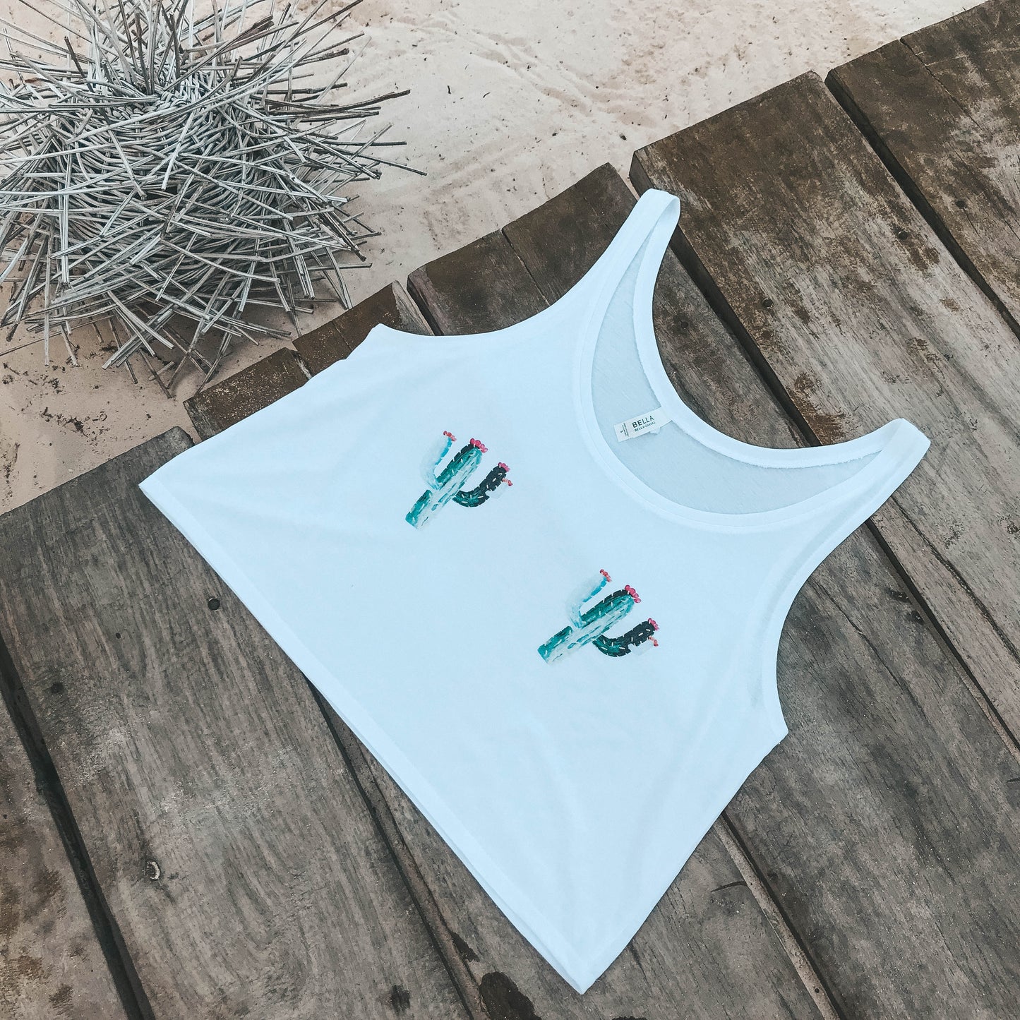 Cactus Boobies Flowy Crop Tank