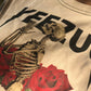 Black Bleached Yeezus Skeleton Rose Shirt