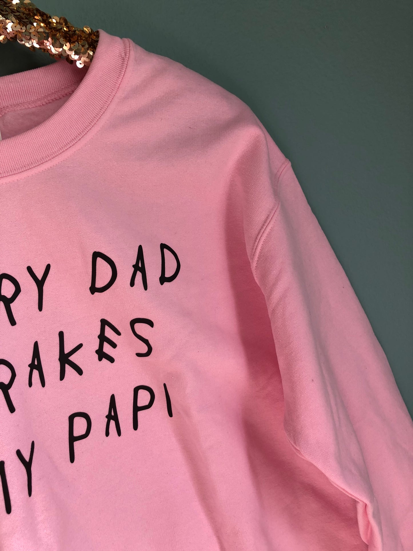 Sorry Dad, Drake's My Papi Crewneck – Pink, M