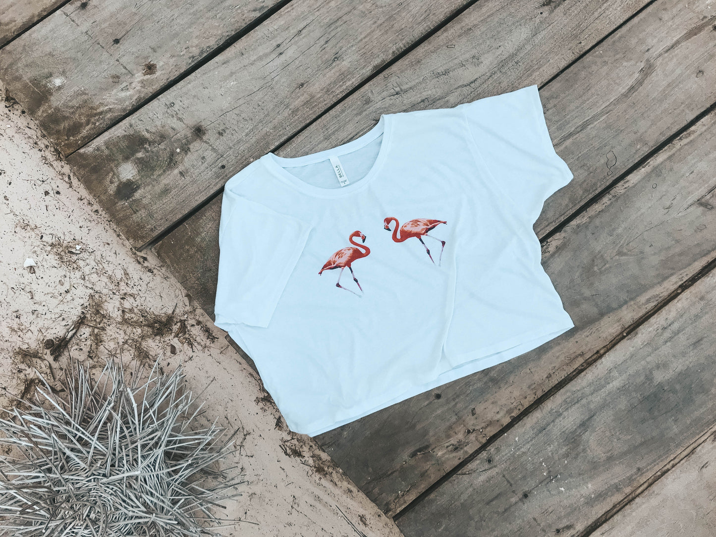 Flamingo Boob Crop Tee