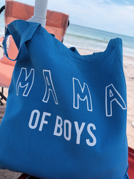 Mama of Boys – Baby Blue Tote Bag