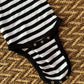Black and White Stripe Baby Bodysuit